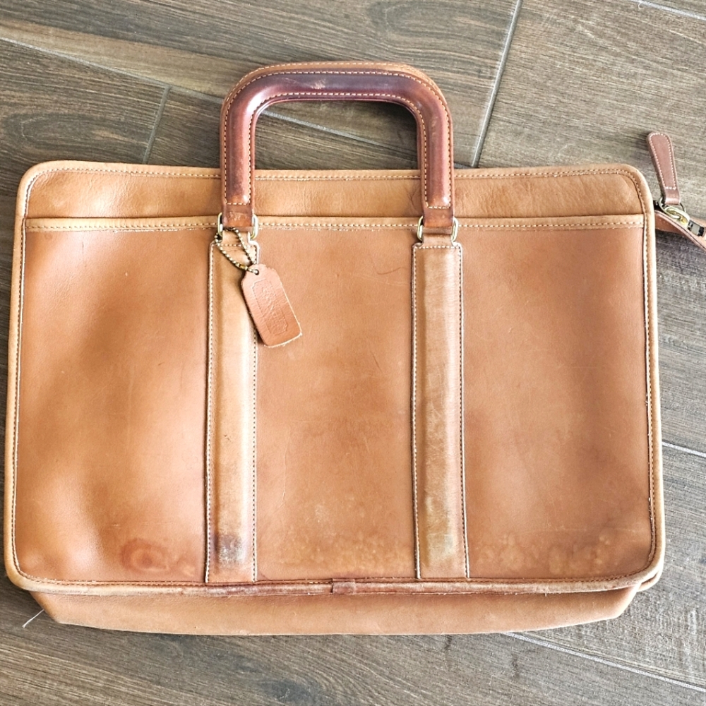 VINTAGE COACH Leather Soft Briefcase